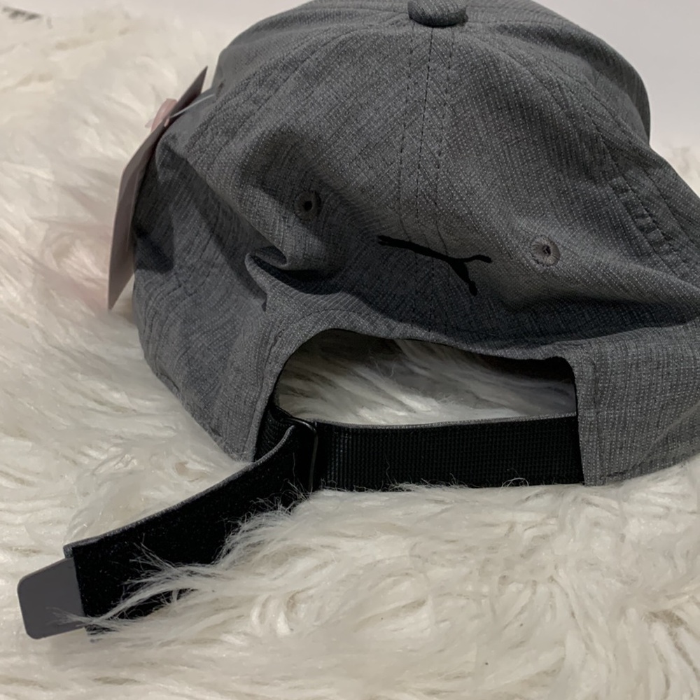 PUMA Gray Hat Black Mercedes Benz Embroidered logo Hat Adjustable Fit Men’s O/S - Picture 5 of 10